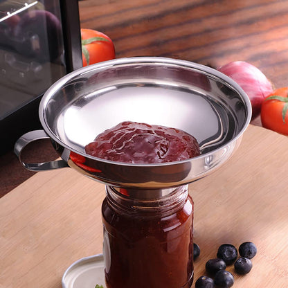 Canning Funnel with Strainer for Wide and Regular Mason Jars - Wide-Mouth Funnels for Kitchen Use - Canning Supplies Kit - Stainless Steel - 3 Pack (Small and Large)5
