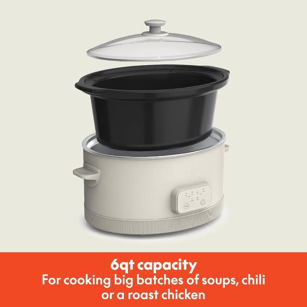 SAVOR 6Qt Programmable Non-Toxic Slow Cooker, Oatmilk2