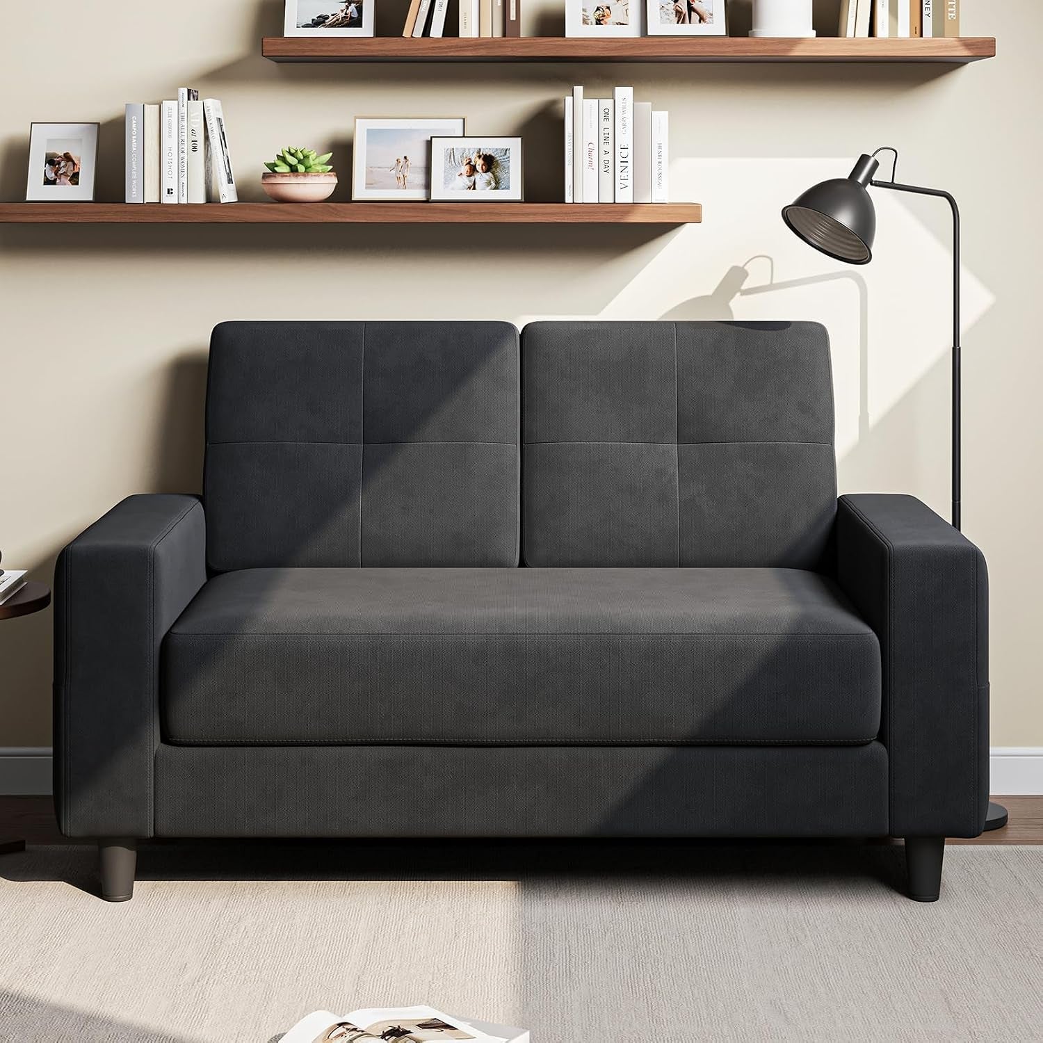 loveseat-sofa丨53-inch-love-seat-small-couch-for-small-space-丨7-5-thick-seat-cushion-sofas-for-bedroom丨chenille-mini-couch-for-apartment-dark-grey