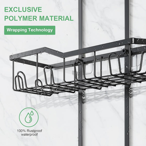 Shower Caddy Hanging,Rustproof Anti-Swing Shower Organizer5