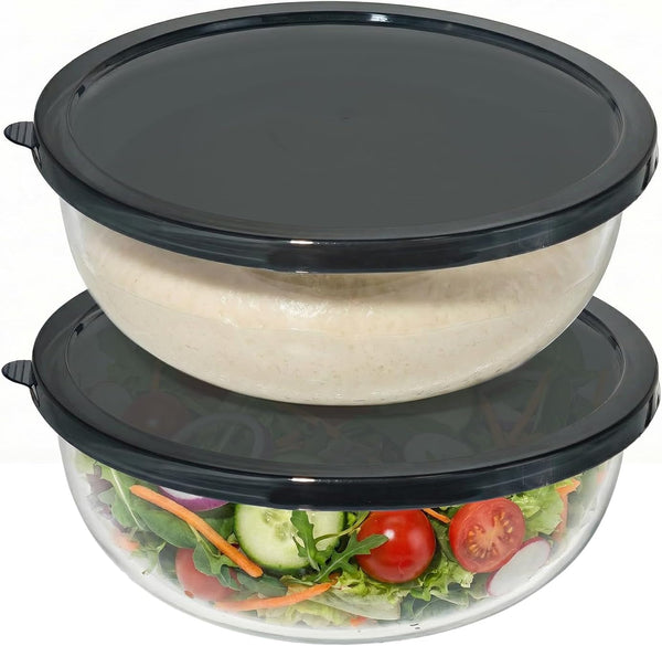 6.2QT Glass Sourdough Proofing Bowl with Lid, Large Mixing Bowl for Bread Dough Fermentation, Clear Borosilicate Glass Bowl for Baking, Salad, Meal Prep & Food Storage7