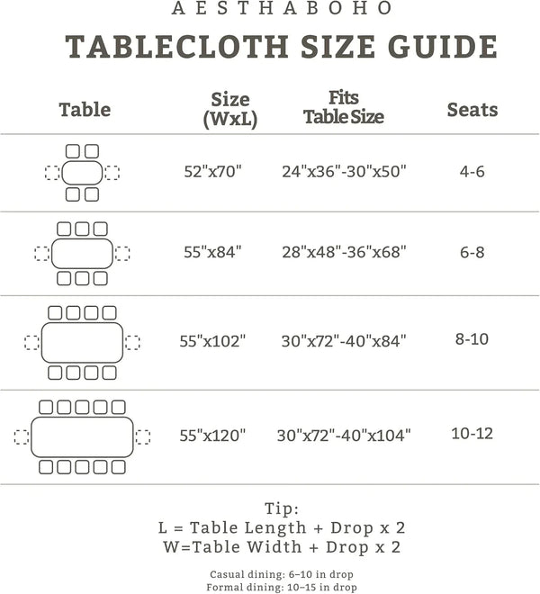 Beige Rectangle Tablecloth Scalloped Cutouts Waterproof Table Cover 55X849