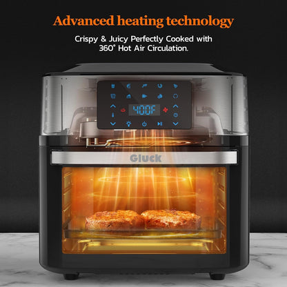 Air Fryer Oven Large 20 QT, Multifunctional 10-In-1 Airfryer Toaster Combo | Family Size, 3 Cooking Racks, Big Window, Rotisserie, Dehydrate, Bake, Reheat, 90-400F, Auto Shutoff, 1800W ETL Rated6