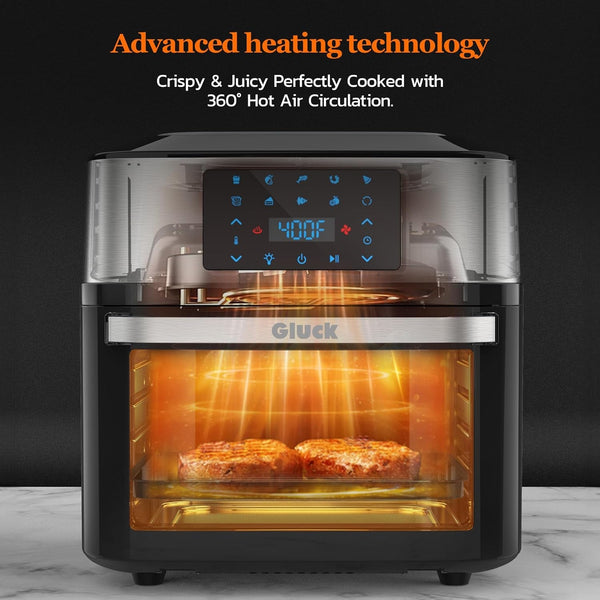 Air Fryer Oven Large 20 QT, Multifunctional 10-In-1 Airfryer Toaster Combo | Family Size, 3 Cooking Racks, Big Window, Rotisserie, Dehydrate, Bake, Reheat, 90-400F, Auto Shutoff, 1800W ETL Rated6