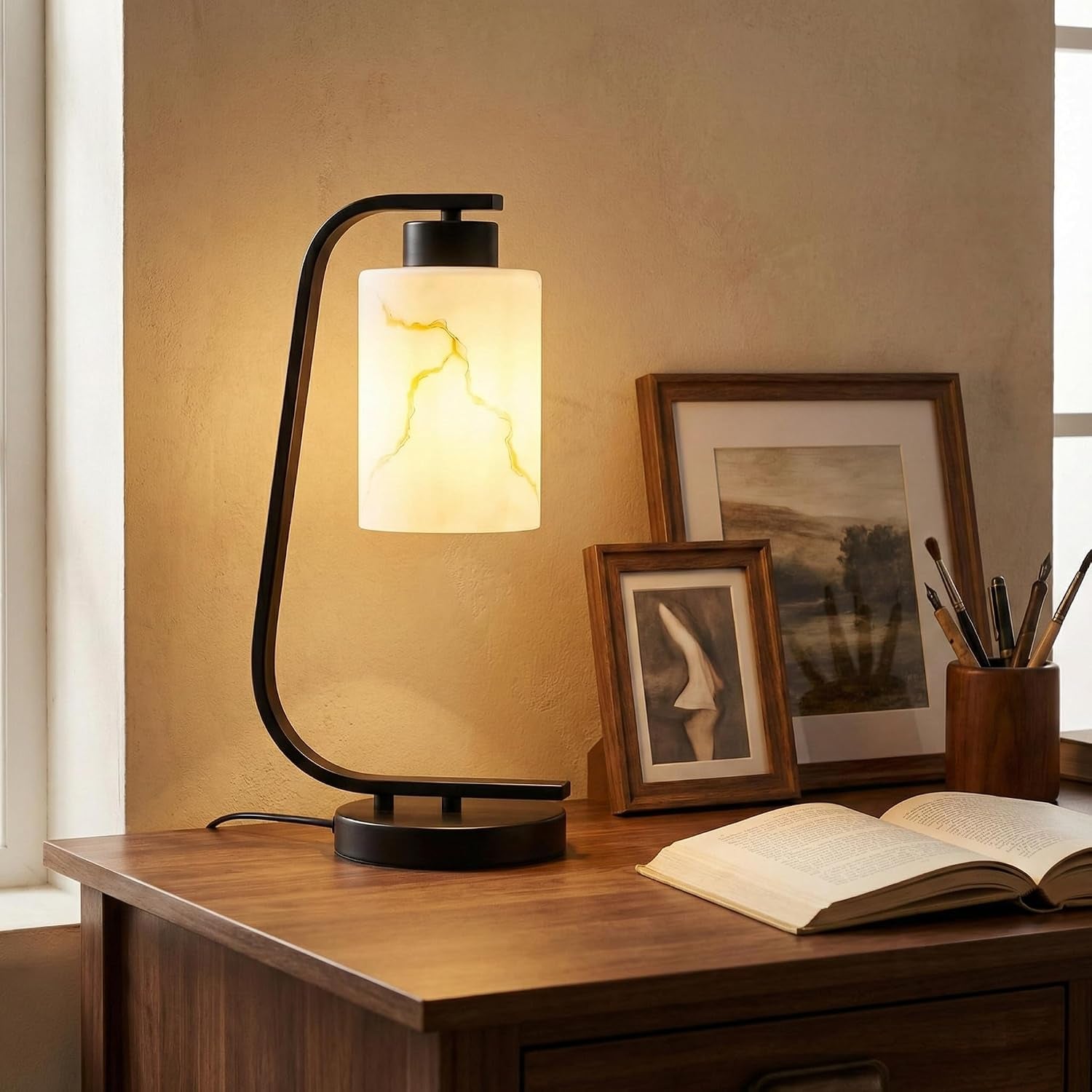 modern-industrial-table-lamp-marble-pattern-glass-shade-desk-lamp-with-c-shaped-black-metal-base-bedside-nightstand-lamp-for-bedroom-living-room-office-e26-base