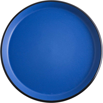 Stone Lain Albie Stoneware 16-Piece Modern Dinnerware Set, Kitchen Plates and Bowls Sets, Service for 4, Blue and Black, Microwave & Dishwasher Safe11