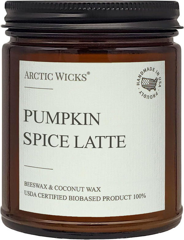 Pumpkin Spice Latte Candle, 9Oz Coconut Beeswax, Non-Toxic1