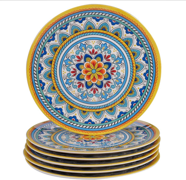 Portofino 12 Piece Melamine Dinnerware Set, Service for 4, Multi Colored3