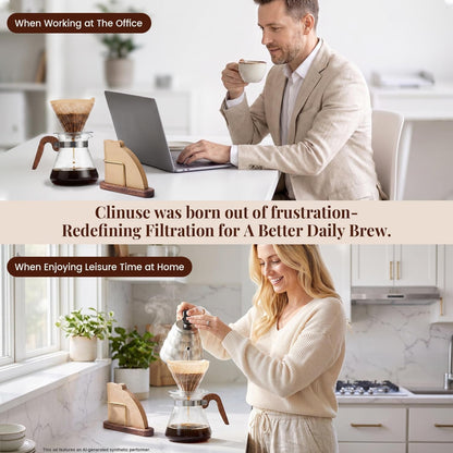 200Pcs Cone Coffee Filters #2, Unbleached Size 02 Coffee Filter | Disposable Natural Paper Filters 2-4 Cup, 02 Cone Filters Compatible with Pour over and Drip Coffee Maker6