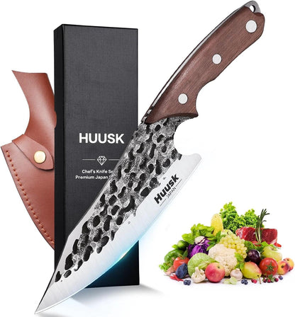 Japanese Chef Knife with Sheath, Hand Forged Cooking Knives1