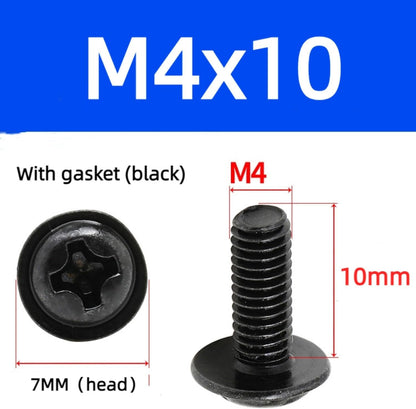 20 PCS Vesa Screws, VESA Compatible M4X10Mm Tv/Monitor Wall Mount Screws for 75X75Mm and 100X100Mm Brackets. Phillips Head M4 X 10Mm Black with Washers3