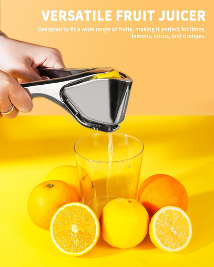 Lemon Squeezer, Stainless Steel Lemon Juicer, Manual Juicer | Manual Juicer for Lemon Citrus Lime Orange, Handheld Citrus Squeezer, Heavy Duty, Exprimidor De Limones4