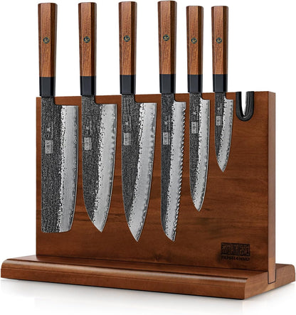 7 Pcs Knife Set with Magnetic Knife Block, Ultra Sharp Knife Set1