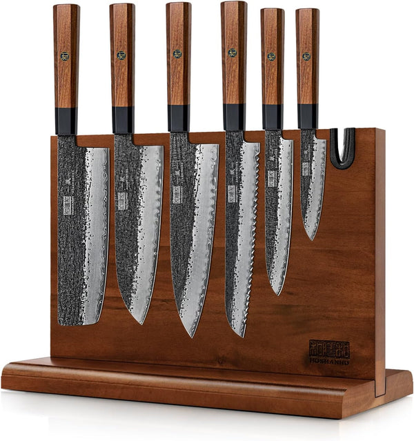 7 Pcs Knife Set with Magnetic Knife Block, Ultra Sharp Knife Set1
