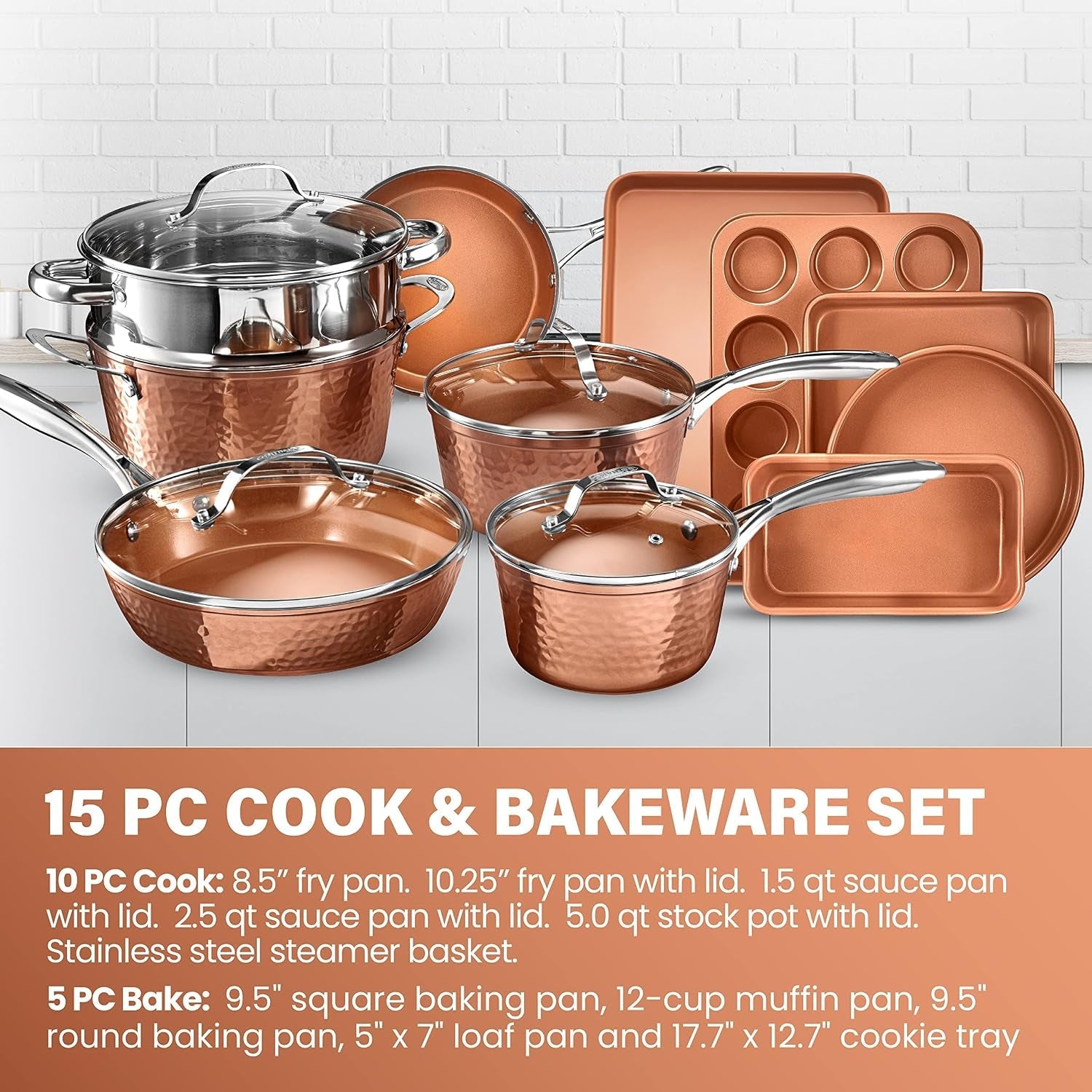 hammered-15pc-pots-and-pans-set-non-stick-ceramic-cookware-set-full-bakeware-set-and-steamer-included-induction-compatible-non-toxic-pfoa-pfos-ptfe-free-oven-and-dishwasher-safe-copper