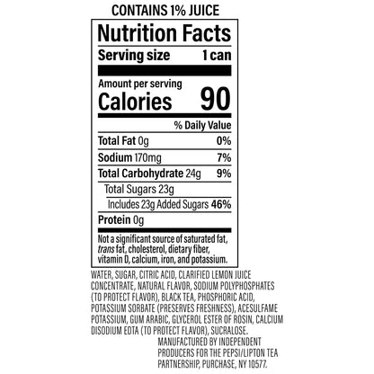 Lipton Fusions, Pineapple Mango Lemonade Iced Tea, 16 Fl Oz Cans (Pack of 12)2