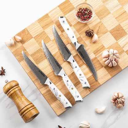 Seido Takoizu 12-Piece VG-10 Damascus Knife Block Set, Acacia Block7