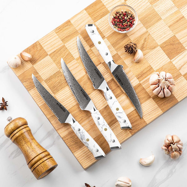 Seido Takoizu 12-Piece VG-10 Damascus Knife Block Set, Acacia Block7