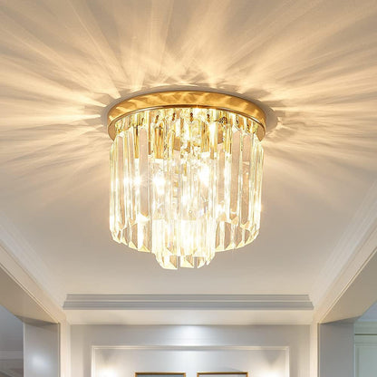 Modern Ceiling Light Crystal Chandelier, French Gold, 3-Lights1