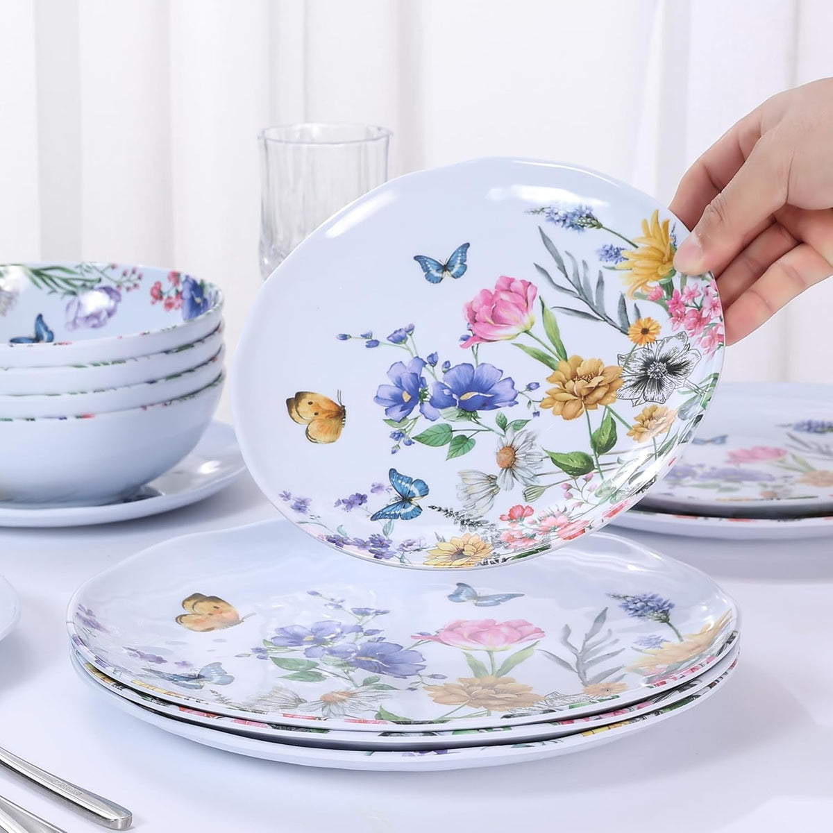 12-piece-melamine-dinnerware-sets-plates-and-bowls-sets-floral