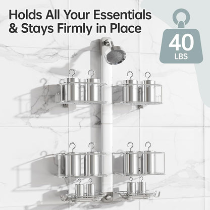 Silver Hanging Shower Caddy5