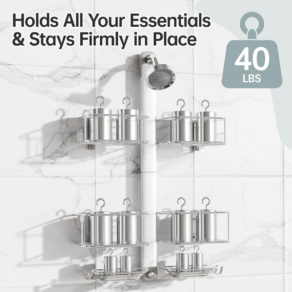 Silver Hanging Shower Caddy5