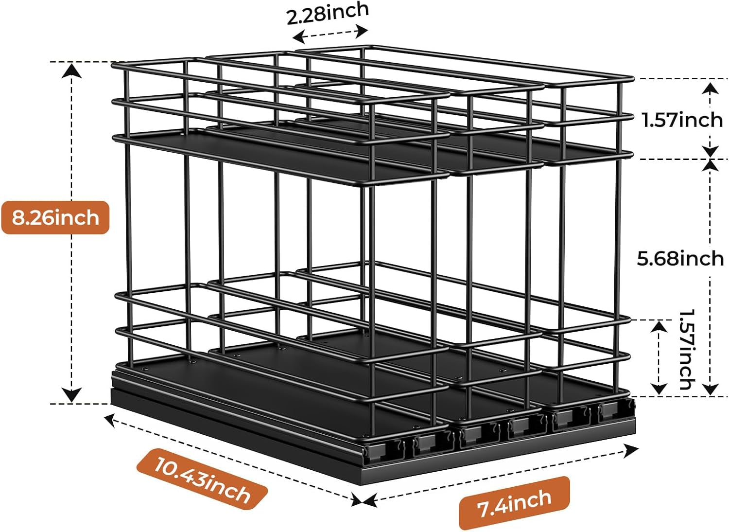 pull-out-spice-rack-organizer-for-cabinet-slide-out-spice-racks-easy-to-install-spice-cabinet-organizers-7-4-wx10-43-dx8-26-h-3-drawers-2-tiersblack