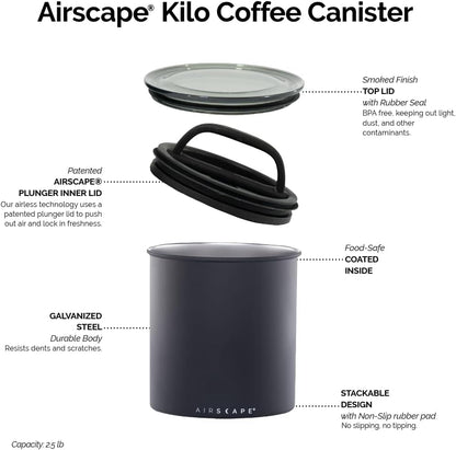 by Planetary Design | 2.2 Lbs Coffee Storage | Matte Black2