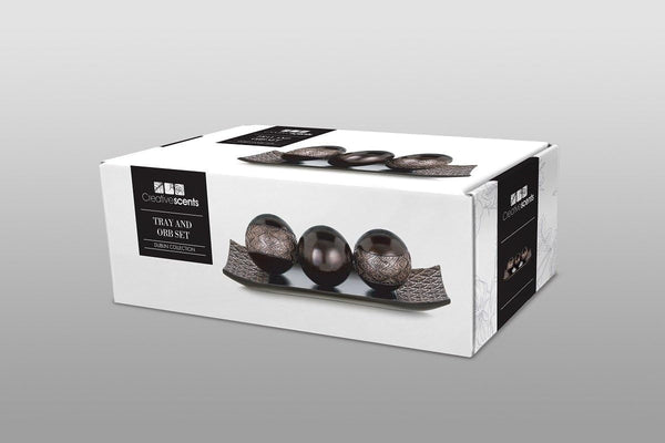 Dublin Brown Tray and Ball Set - Living Room, Entry Table Decor Centerpiece Table Decorations - Decorative Tray for Dining Room, Accent Decor Bowl for House Decoration8