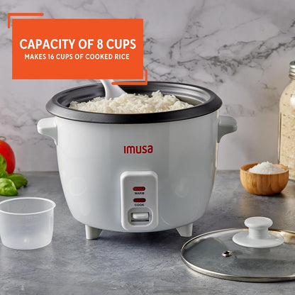 USA GAU-00013 Electric Nonstick Rice Cooker 8-Cup (Uncooked) 16-Cup (Cooked), White4