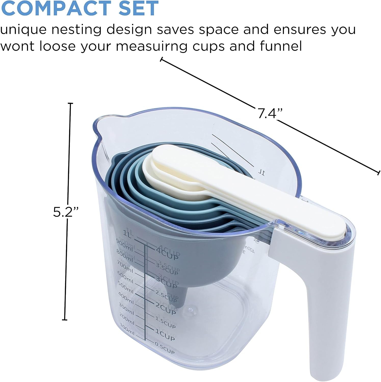 measuring-cup-set-9-pc-nesting-stackable-liquid-measure-cup-dry-measuring-cups-and-spoons-with-funnel-and-scraper-multi-colored