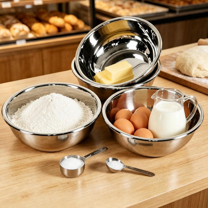 4 Pcs Stainless Steel Mixing Bowls, Meal Prep Mixing Bowl4