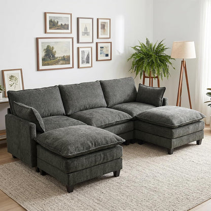 U Shaped Modular Sectional Sofa, Cloud Couch for Living Room1