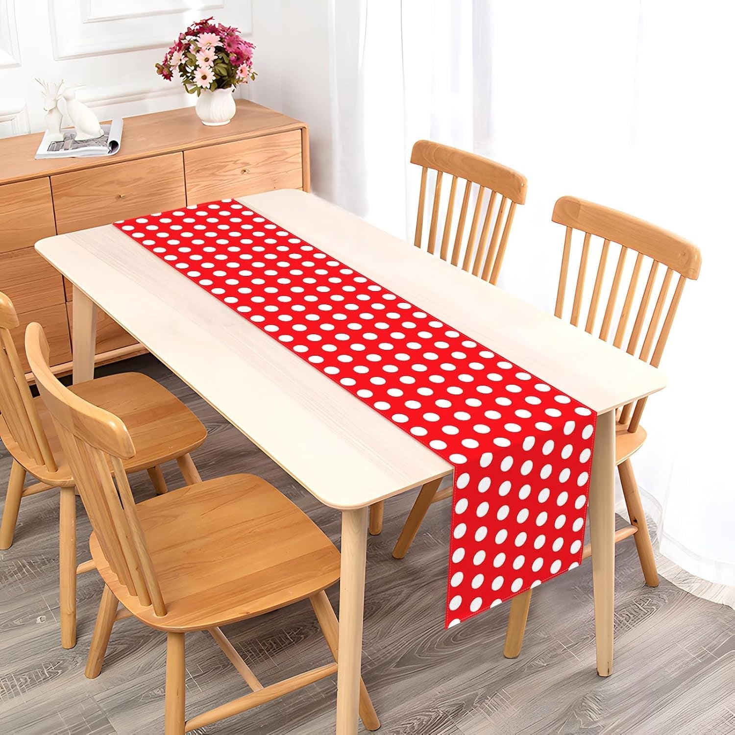 red-polka-dot-table-runner-mouse-themed-birthday-party-decoration-kids-baby-shower-dining-room-home-kitchen-island-decor-red-13-x-72