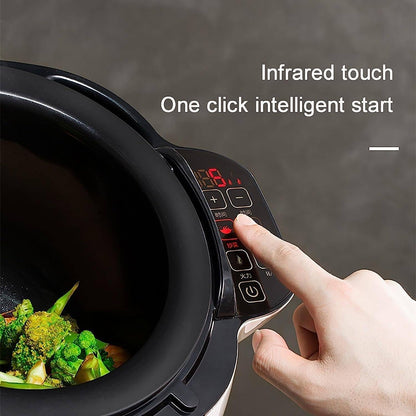 Automatic Cooking Machine,2000W 6L Auto Cooking Wok Fried Rice Machine,One-Click Smart Start, Three Speed Adjustable,360 ° Automatic Rotation, for Stir Frying,Stewing,Cooking5
