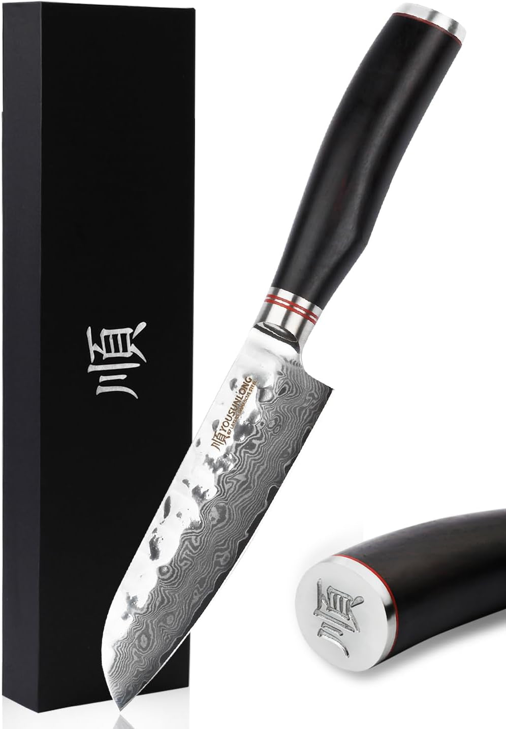 santoku-knife-5-inch-cutlery-knives-japanese-67-layers-hammered-damascus-steel-with-natural-leadwood