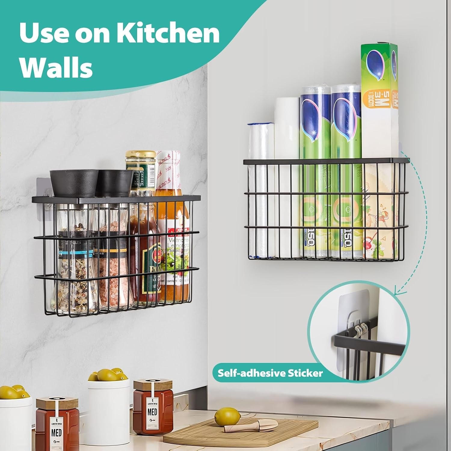 2-pack-cabinet-door-organizer-self-adhesive-lid-organizers-inside-cabinet-storage-boxes-hanging-storage-basket-organizer-wall-mounted-pantry-caddy-cup-holder-for-kitchen-fridge-bathroom