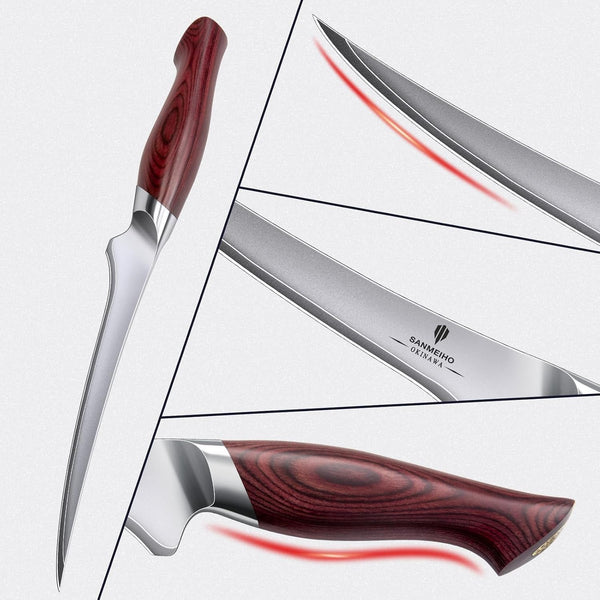 Fillet Knife 7 Inch, Razor Sharp Fishing Boning Knife for Meat5