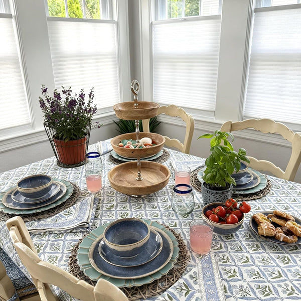 Sweejar 12 Pieces Ceramic Dinnerware Sets for 4, Periwinkle Purple9