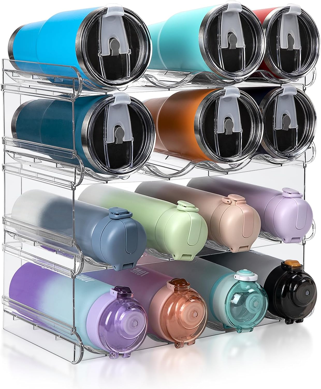 water-bottle-organizer-4-tier-large-compartment-water-bottle-holder