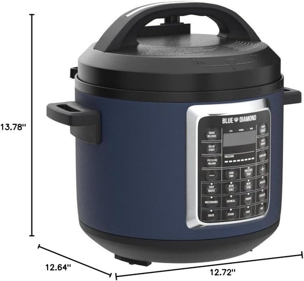 Ceramic Nonstick, 16-In-1 6QT Electric Pressure Cooker, Slow Cooker, Rice Cooker, Yogurt Maker, Saute, Steamer and More, Programable, Dishwasher Safe Pot, Pfas-Free, Blue11