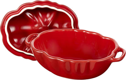 Staub Ceramic 16-Oz Petite Tomato Mini Cocotte, Baking Dish, No Stovetop save - Cherry | Designed after a Perfectly Ripe Heirloom Tomato, Dishwasher Safe, Designed in France, Serve Oven to Table4