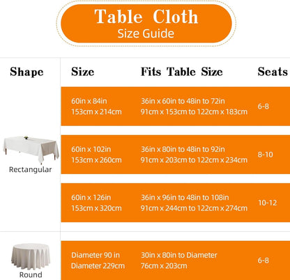 10 Pack White Table Cloth Rectangle 60X102 Inch Fit 6FT Table2