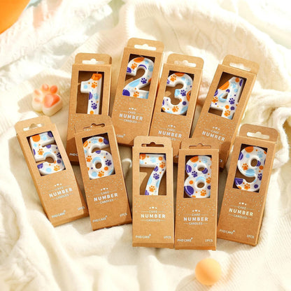 2.76 Inch Number 2 Dog Birthday Candles, Blue Dog Number Candles, Cake Number Candles, Party Celebration, Style Candle4