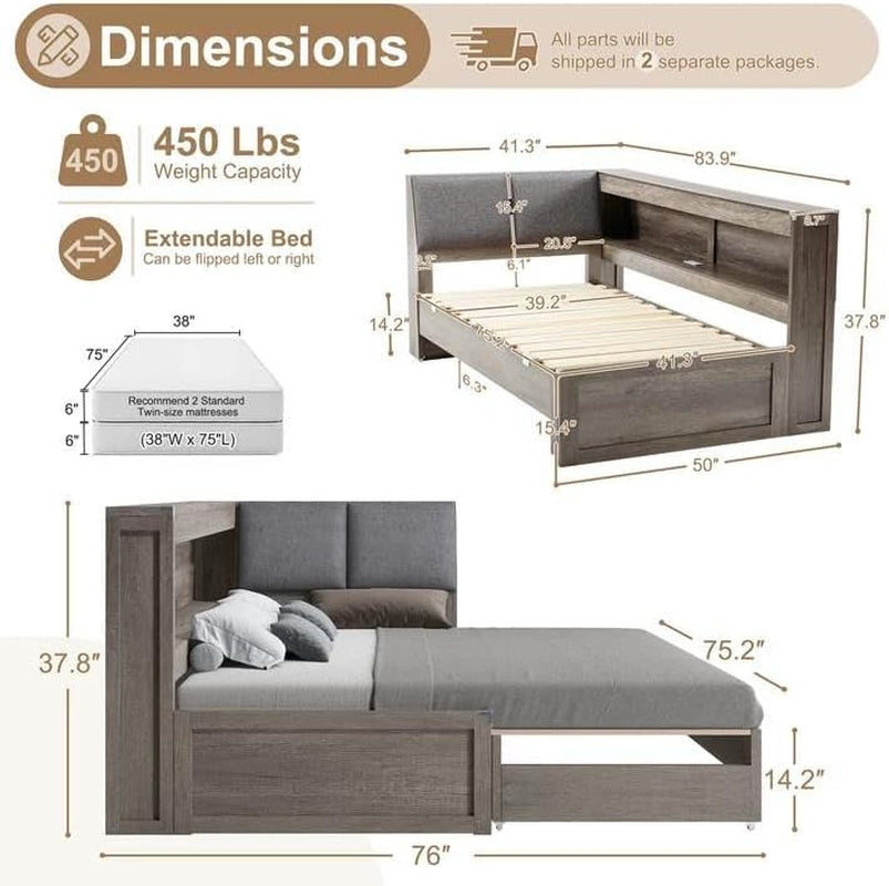 twin-daybed-with-wood-trundle-and-storage-bookcase-headboard-gray