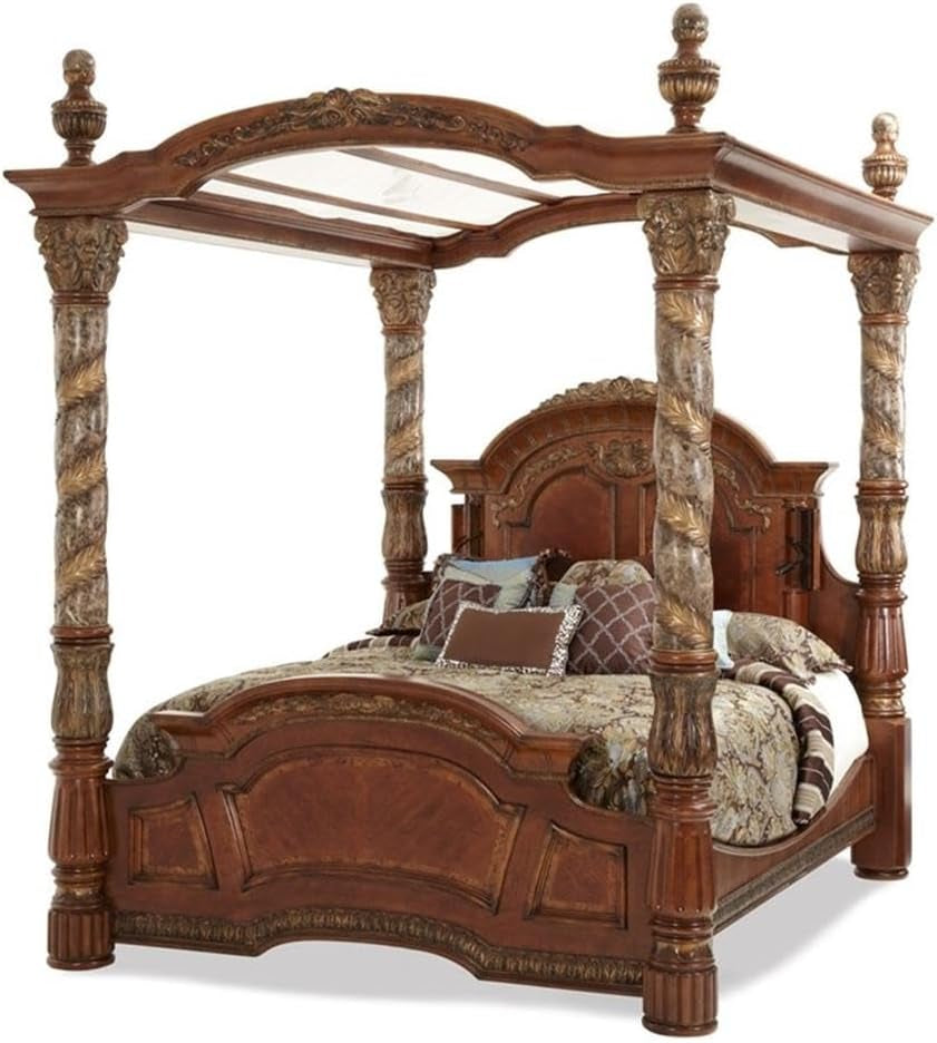california-king-wood-canopy-bed-in-classic-chestnut