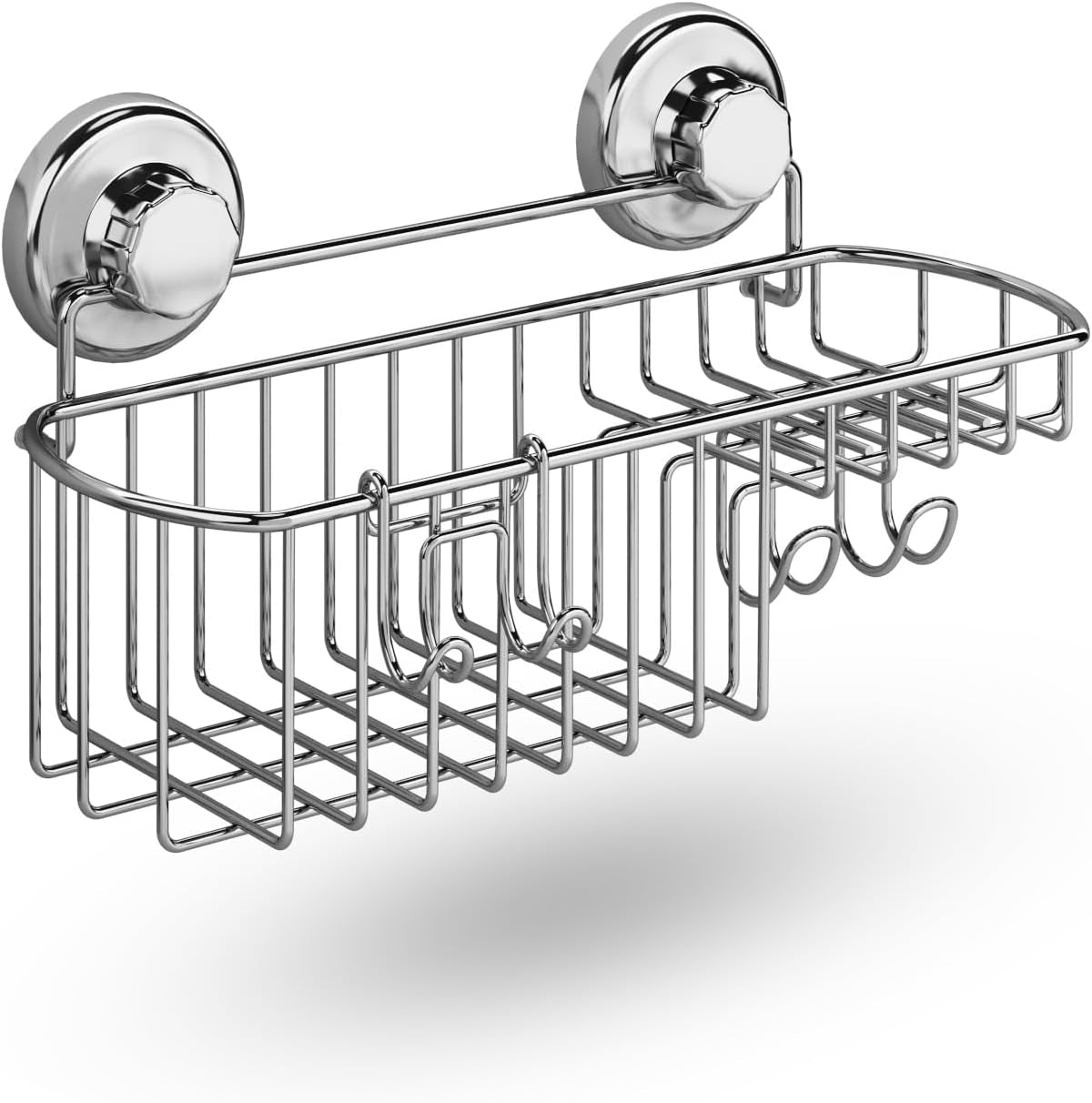 hasko-suction-cup-shower-caddy-basket-for-shampoo-shower-suction-shelf-organizer-basket-with-soap-holder-and-hooks-stainless-steel-shampoo-holder-for-bathroom-storage-chrome