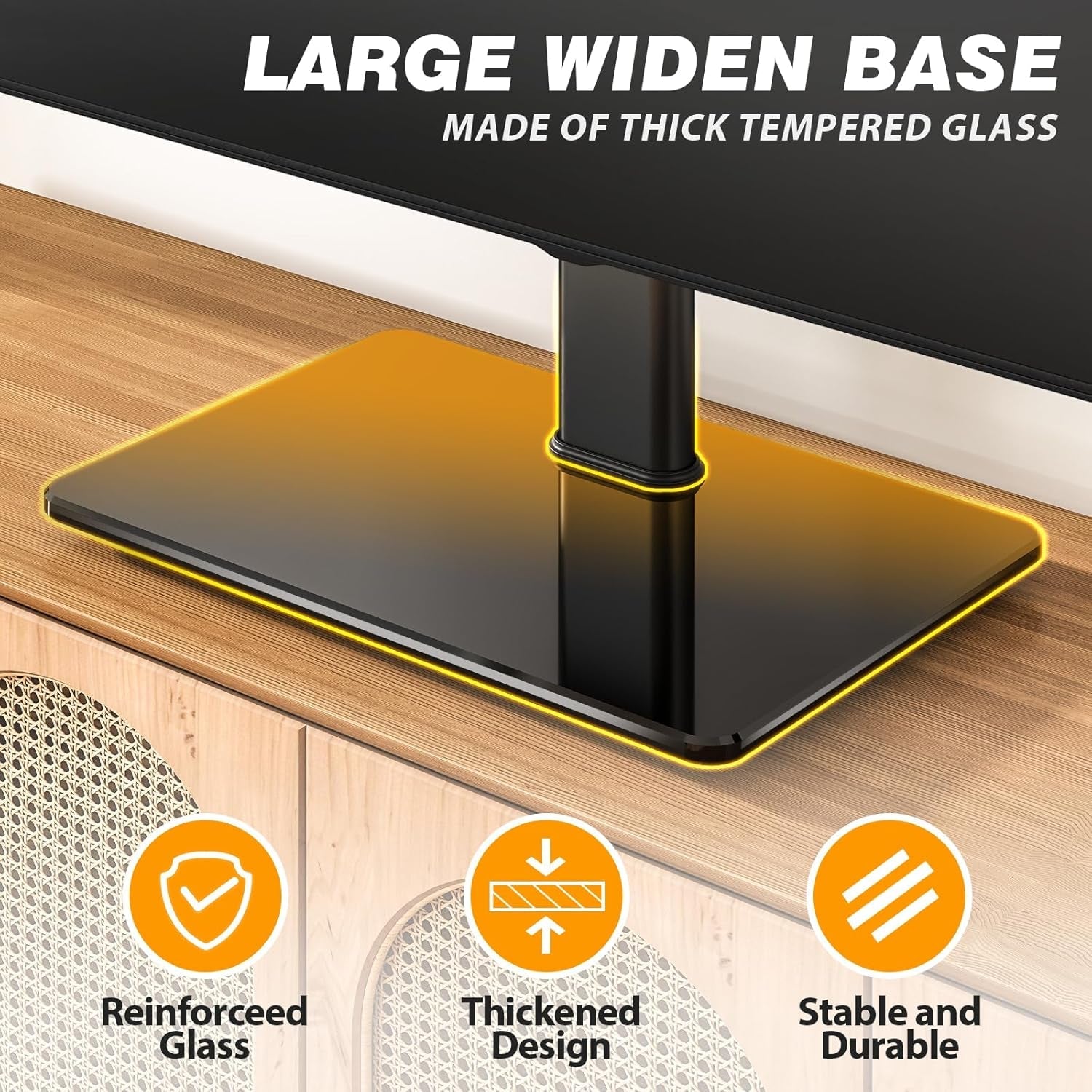 universal-swivel-tv-stand-for-27-60-inch-curved-flat-screen-tvs-table-top-tv-base-replacement-holds-up-to-88-lbs-height-adjustable-tv-stand-mount-with-tempered-glass-base-max-vesa-400x400mm-height-adjustable-table-top-tv-base-replacement-holds-88lbs-tempered-glass-base-max-vesa-400x400mm