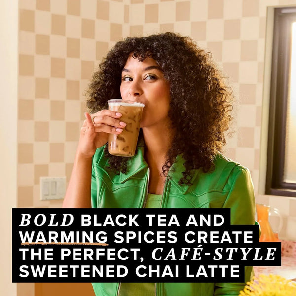 TAZO Classic Chai Latte Concentrate, 32 Oz Carton | Premium Caffeinated Black Tea with Cinnamon, Ginger, Cardamom and Vanilla Spices for Hot or Iced Chai Tea Lattes6
