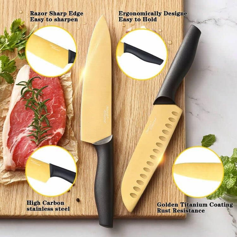 ®-gold-knife-set-with-block-kya23-14-pieces-stainless-steel-chef-cutlery-knives-set-for-kitchen-with-acrylic-stand-gold-color-stainless-steel-knives-set-w-acrylic-stand-razor-sharp-non-stick-anti-rust-ergonomic-handle-full-tang-gift-box